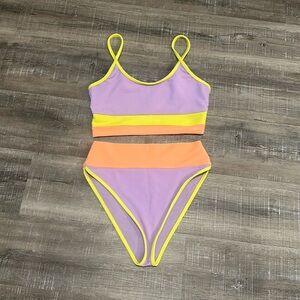 Beach Riot Purple and Orange Bikini